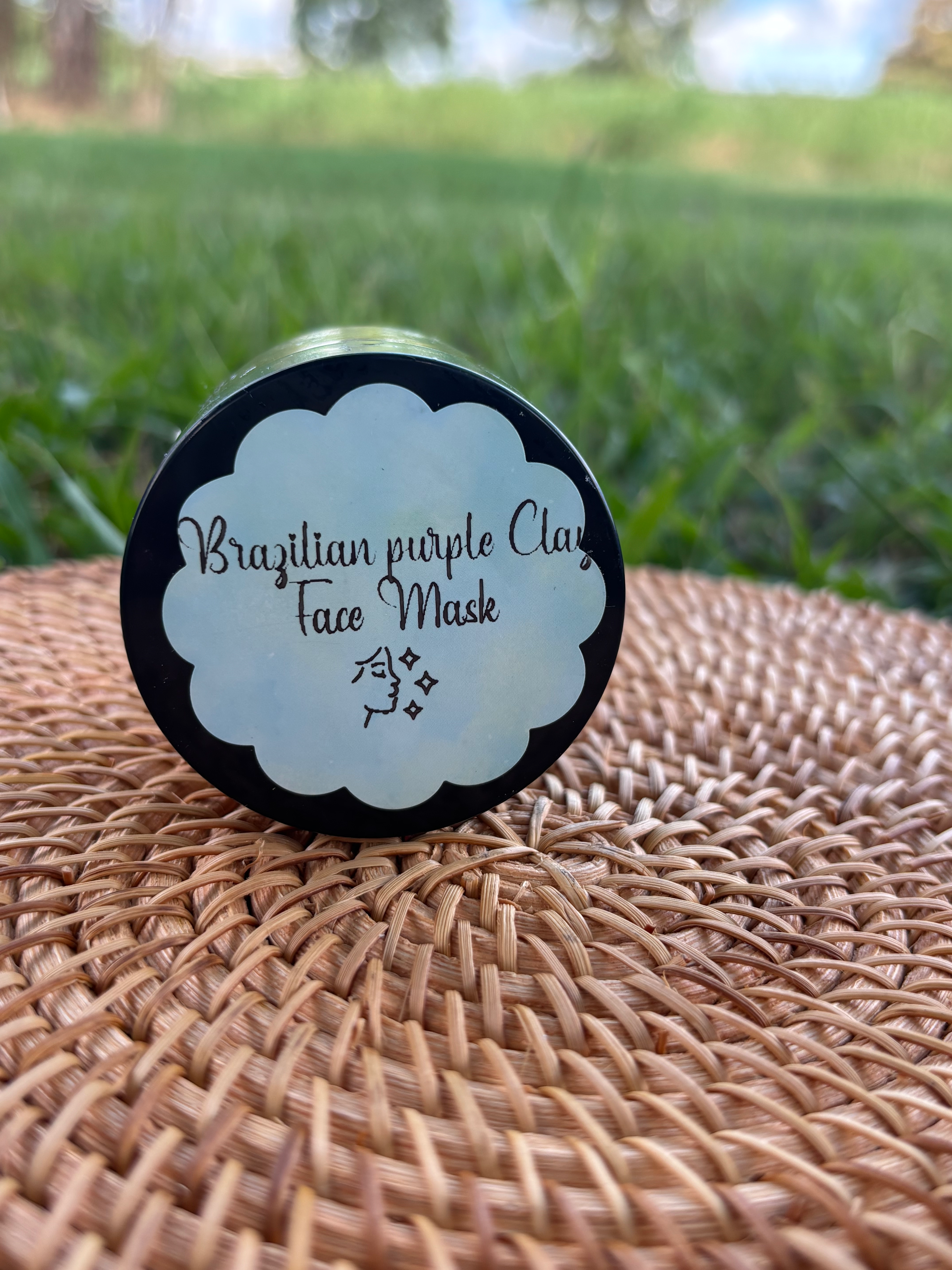 Brazilian purple clay face mask