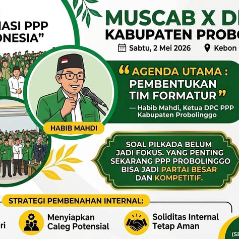 DPC PPP Kabupaten Probolinggo Gaspol ! Muscab ke-10 Bawa Misi Transformasi‎