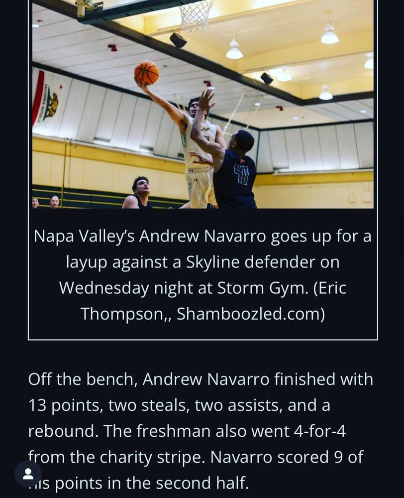 Navarro making his mark at Napa Valley JC