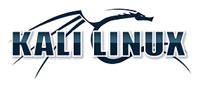 Official Kali Linux logo featuring the iconic blue dragon silhouette intertwined with the 'KALI LINUX' text on a white background
