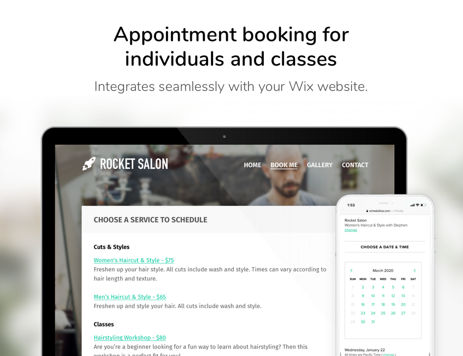 Schedulista Bookings Wix App Market Wix Com