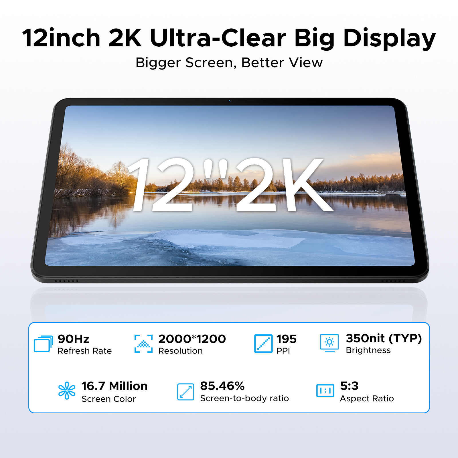 DOOGEE U12 Tablet PC Android 16 12'' S Display 24GB RAM (6GB+18GB) 128GB 9000mAh