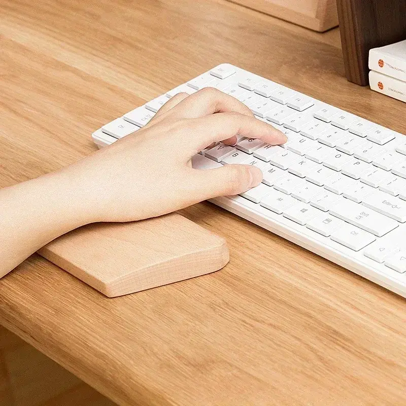 Wooden Keyboard Wrist Rest Walnut Mouse Pad Solid Mouse Pad Wrist Support Anti-S