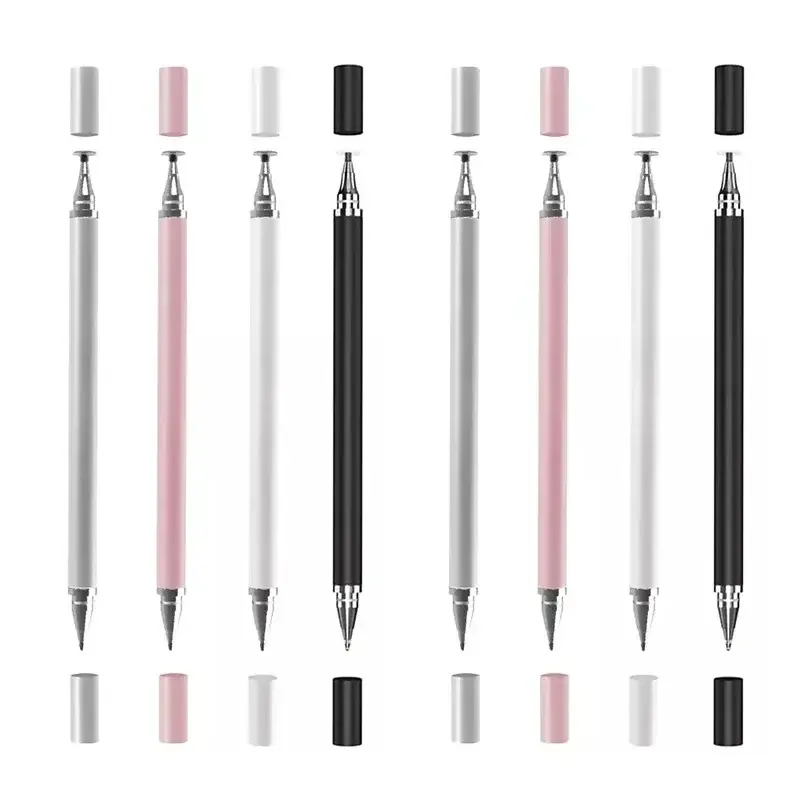 1-8Pcs Tablet Phone Touch Screen Pen Disc Silicone 2in1 Dual-Purpose Stylus Pain