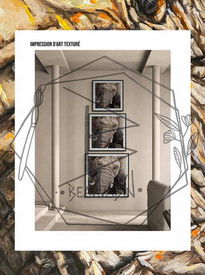 Giclée sur toile matte rehaussée de texture à la spatule, remise en rouleau avec certificat.