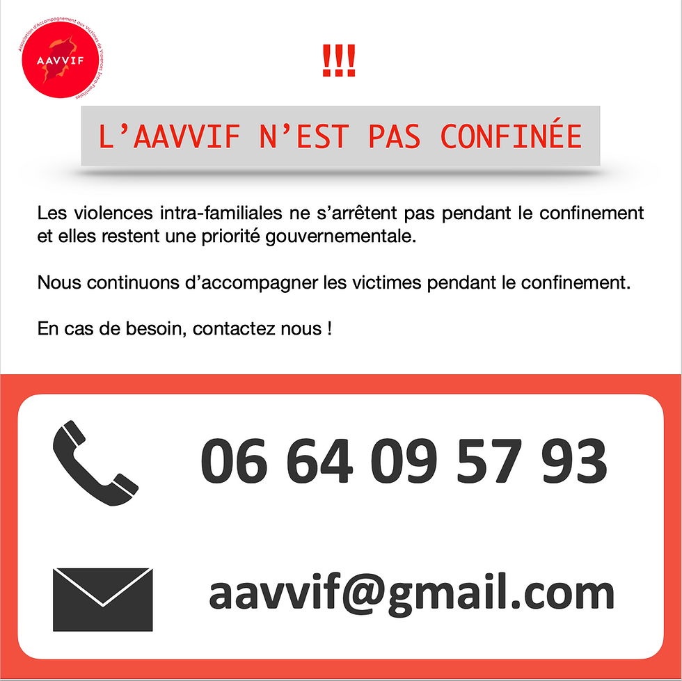 Communiqué spécial confinement