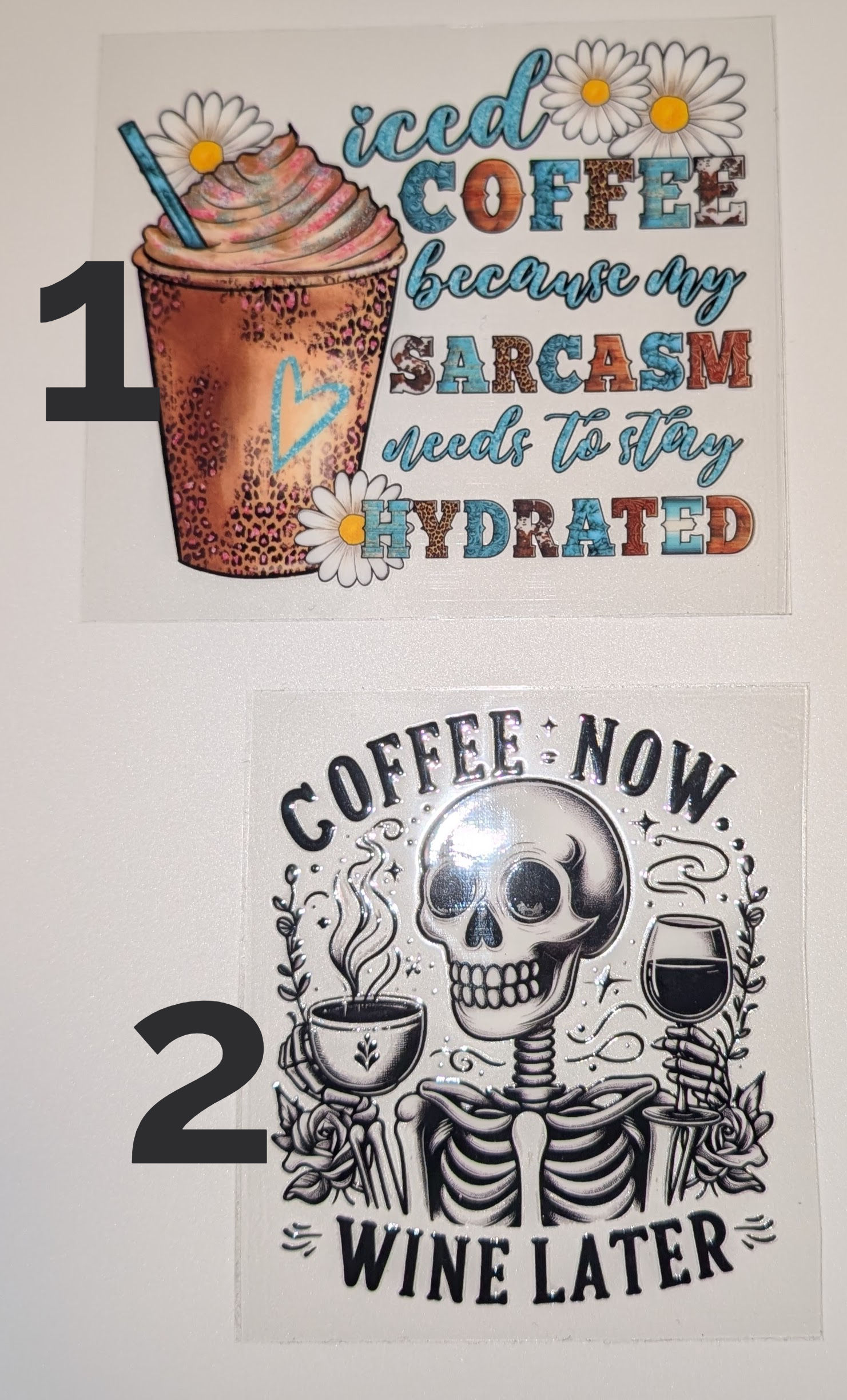 UV DTF Cup Wrap Decals – Coffee