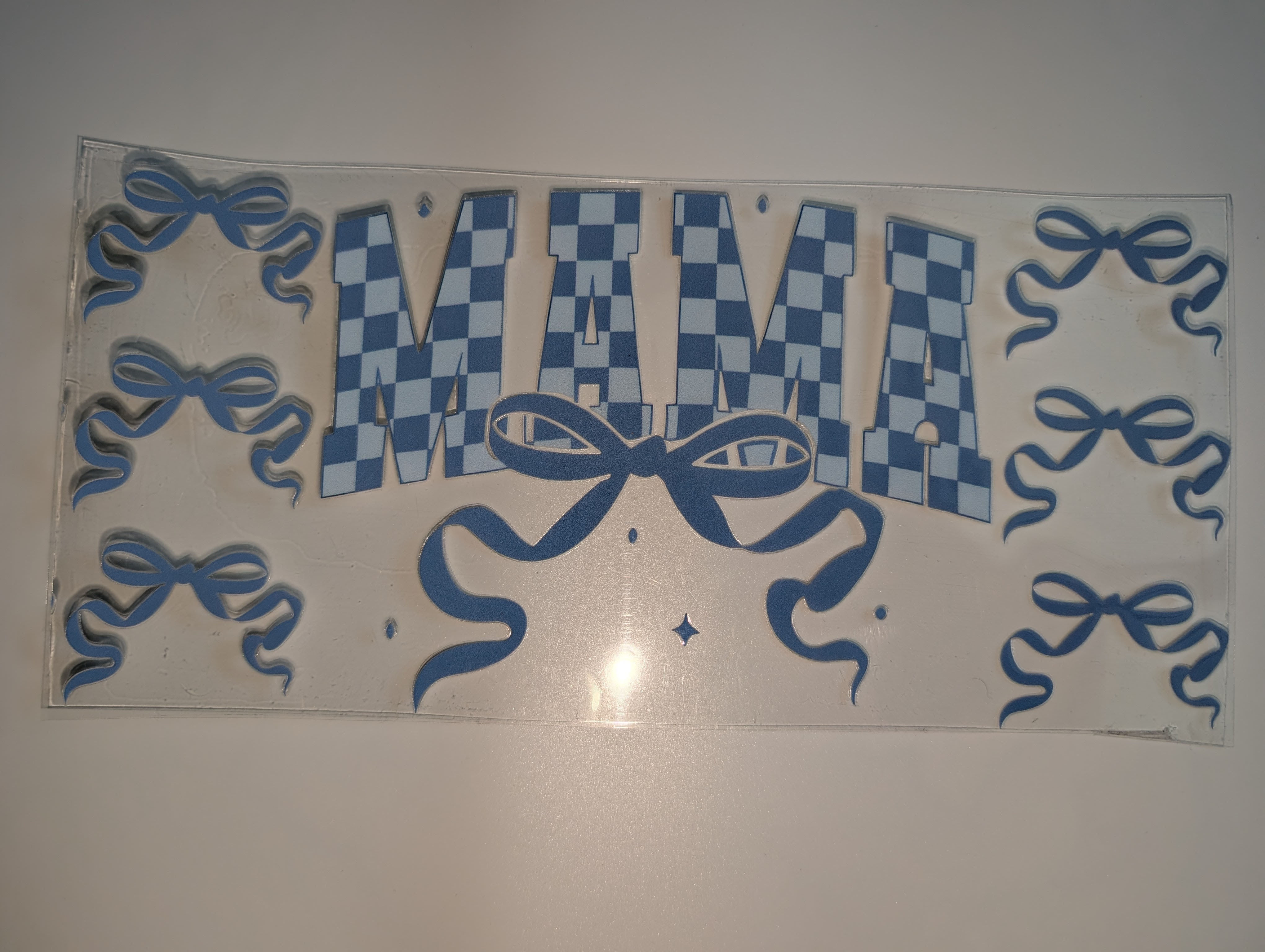 Mother - Blue Checkered Bow