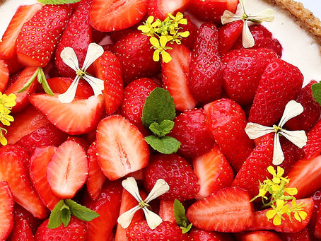 Tarte crue aux fraises