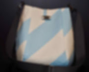 Shoulder/Cross Body Light Blue/White Stripe