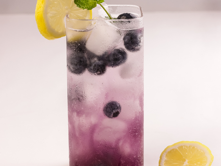 Refreshing Blueberry Coconut Mint drink made by Ottawa Doula.