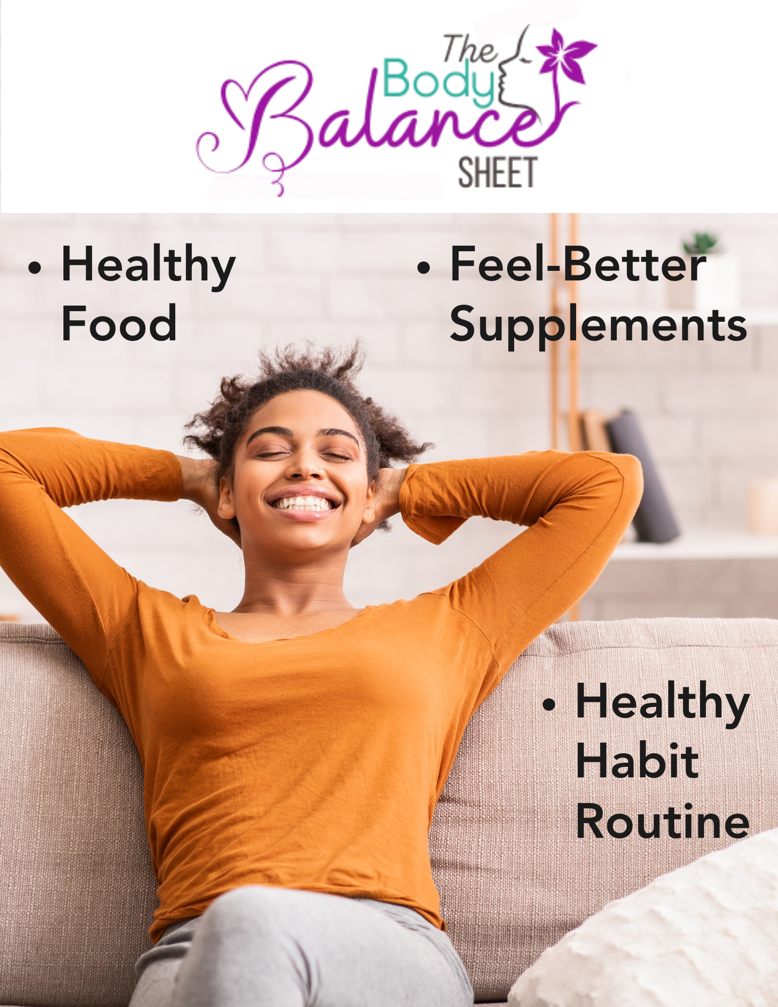 Body Balance Sheet for Women 40 and UP (FILLABLE Version)