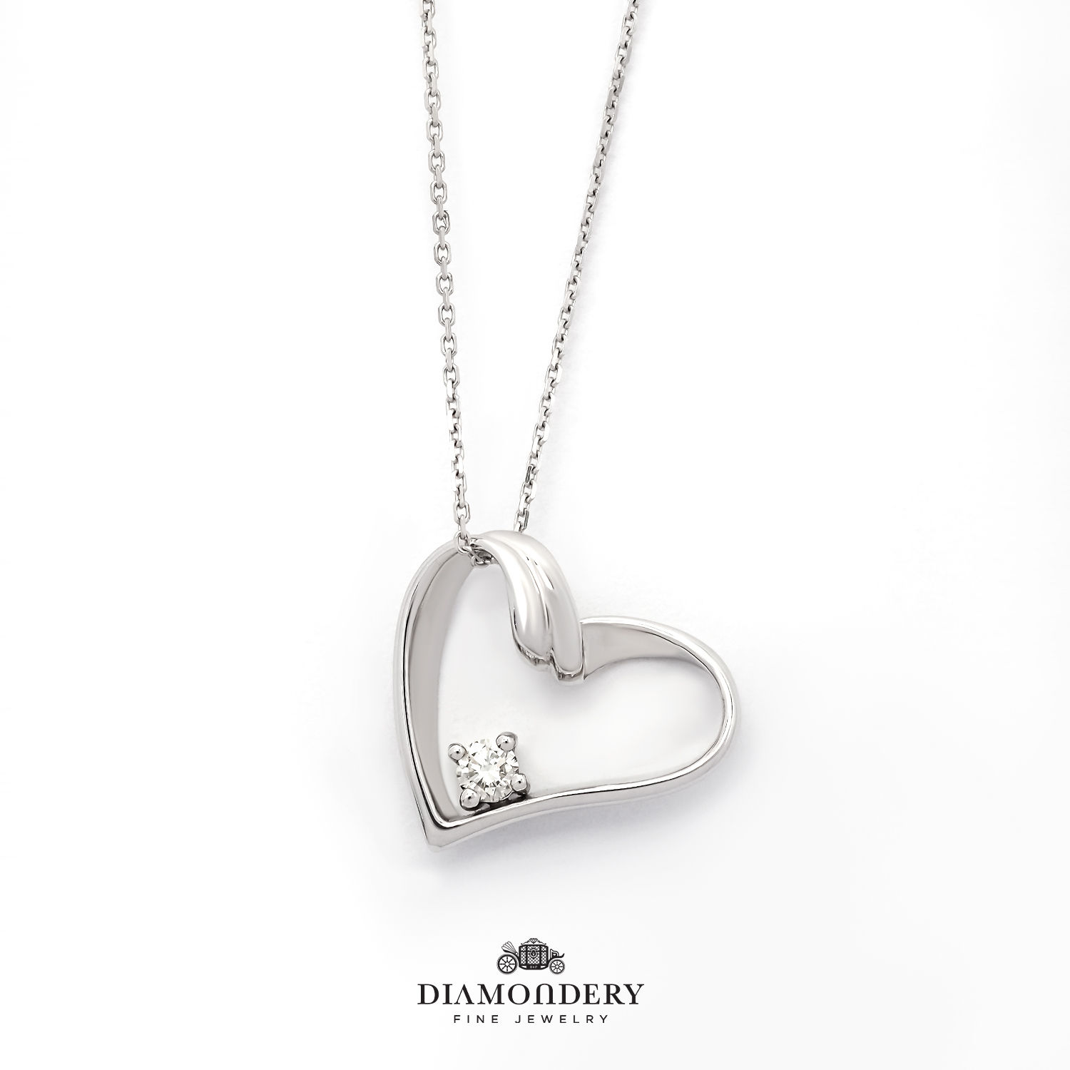 Love Heart Diamond Pendant