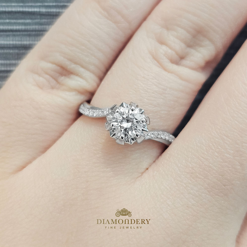 ภาพขนาดย่อ: Twisted Solitaire Diamond Ring