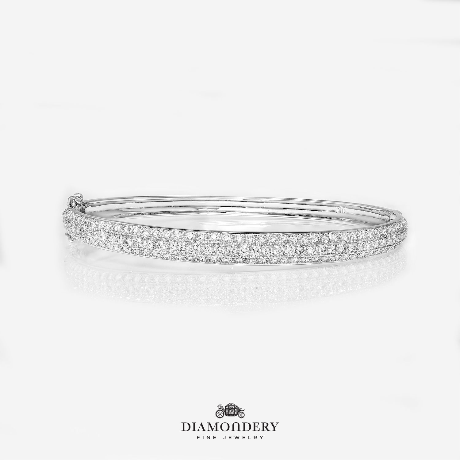 Pave Signature Diamond Bangle