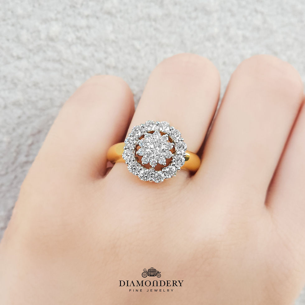 ภาพขนาดย่อ: Flower Halo Diamond Ring