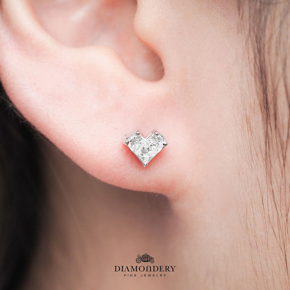 ภาพขนาดย่อ: AsOne Heart Earrings 2in1 Size L