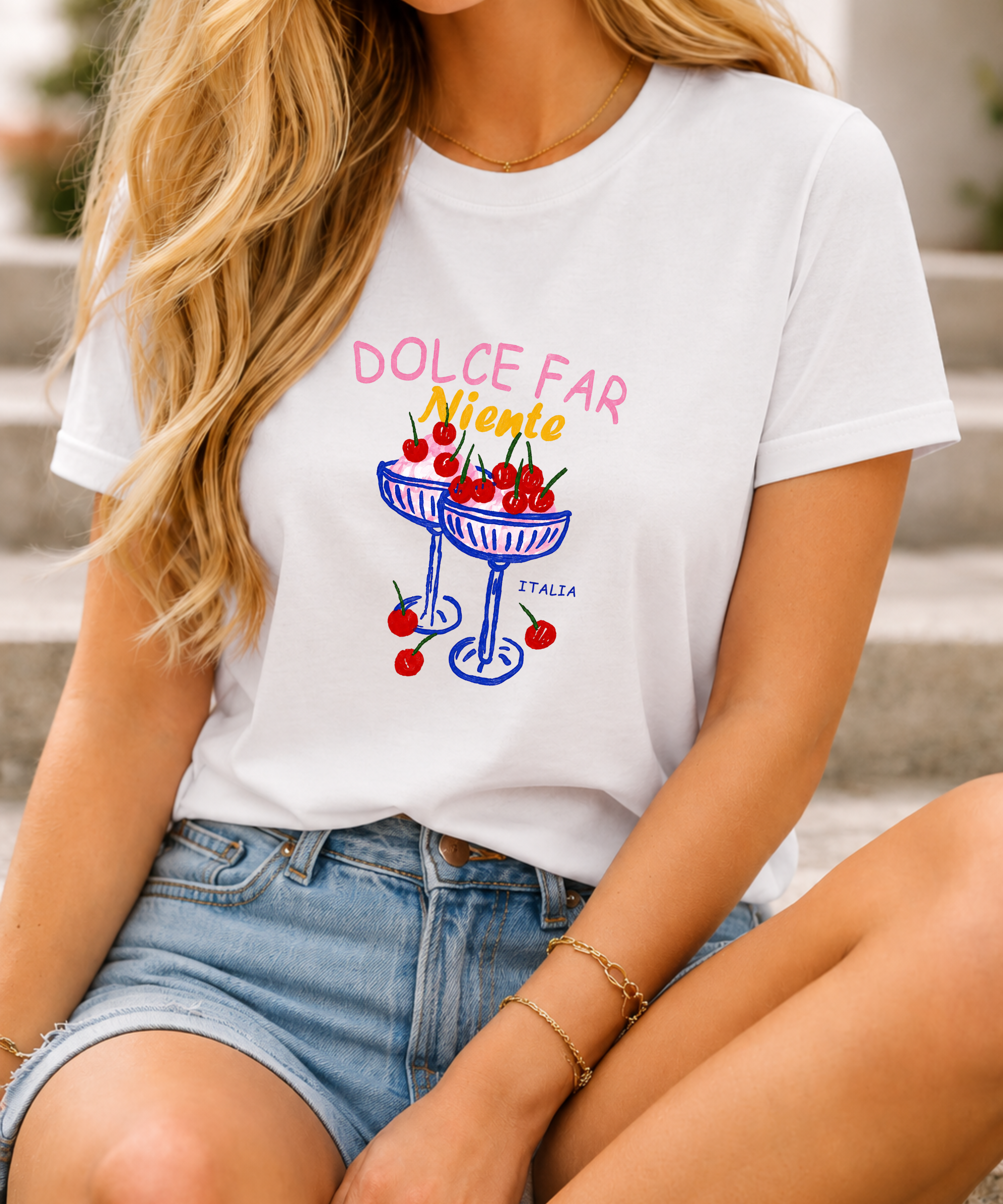 Cherry Cocktail Graphic T-Shirt, Italian Summer Tee, Bella Canvas Shirt