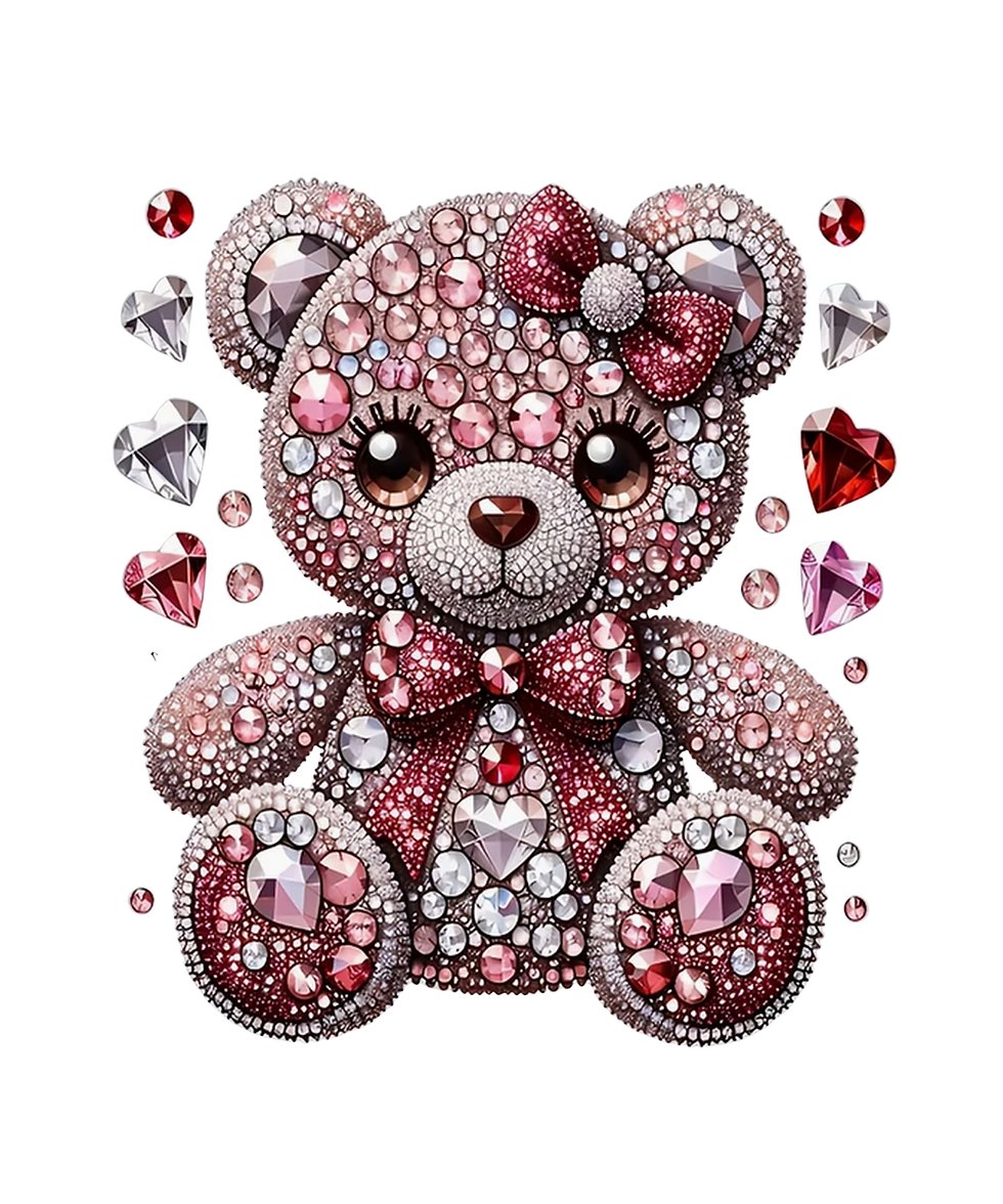Miniaturbild: Pink Teddy Bear Shirt, Cute Teddy Bear Graphic Tee, Bella Canvas T-Shirt