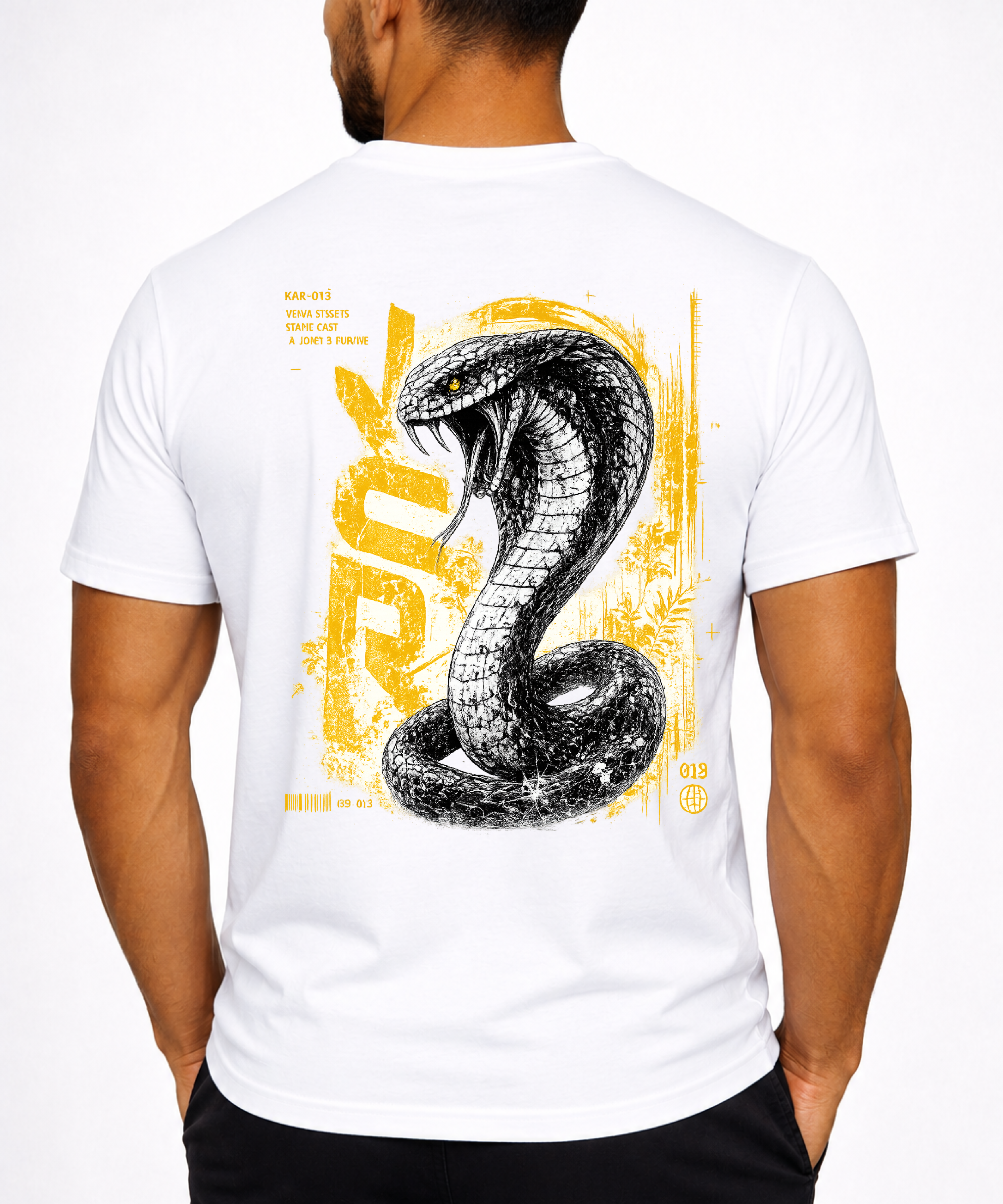 King Cobra Back Print Shirt, Cobra Graphic Tee, Snake T-Shirt, Bella Canvas 3001
