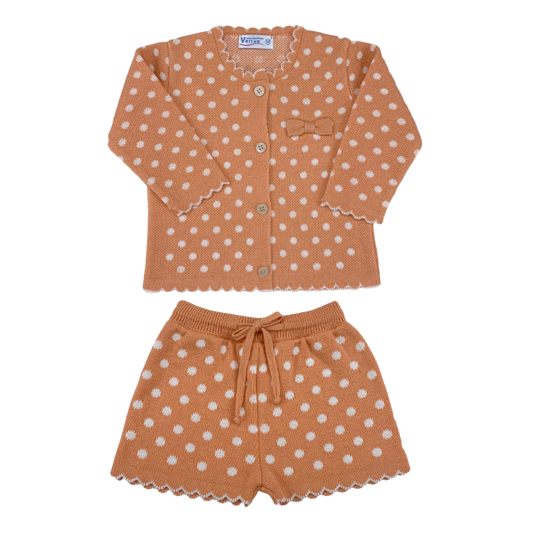 Conjunto Bolinha - peach