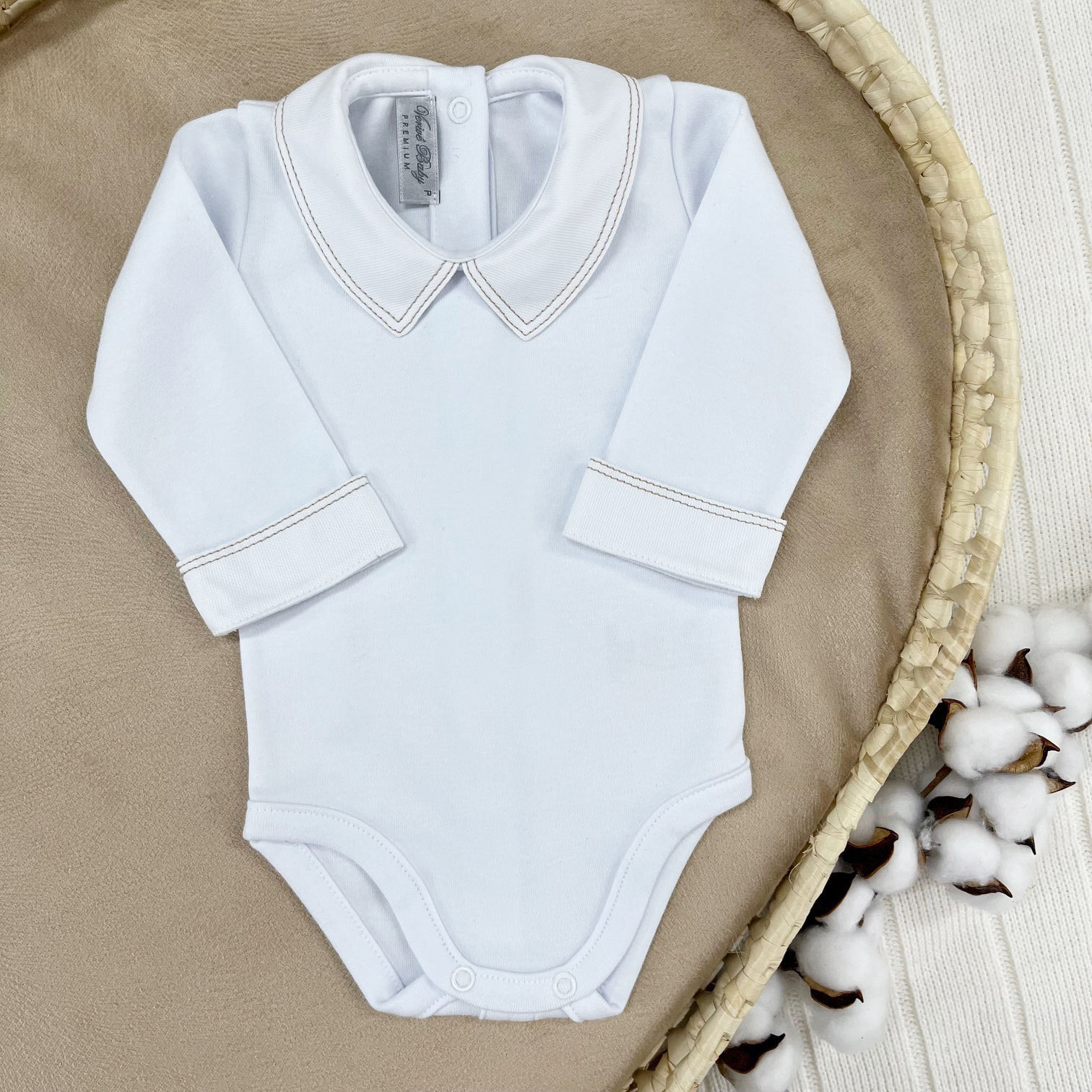 Body Pesponto - pesponto bege