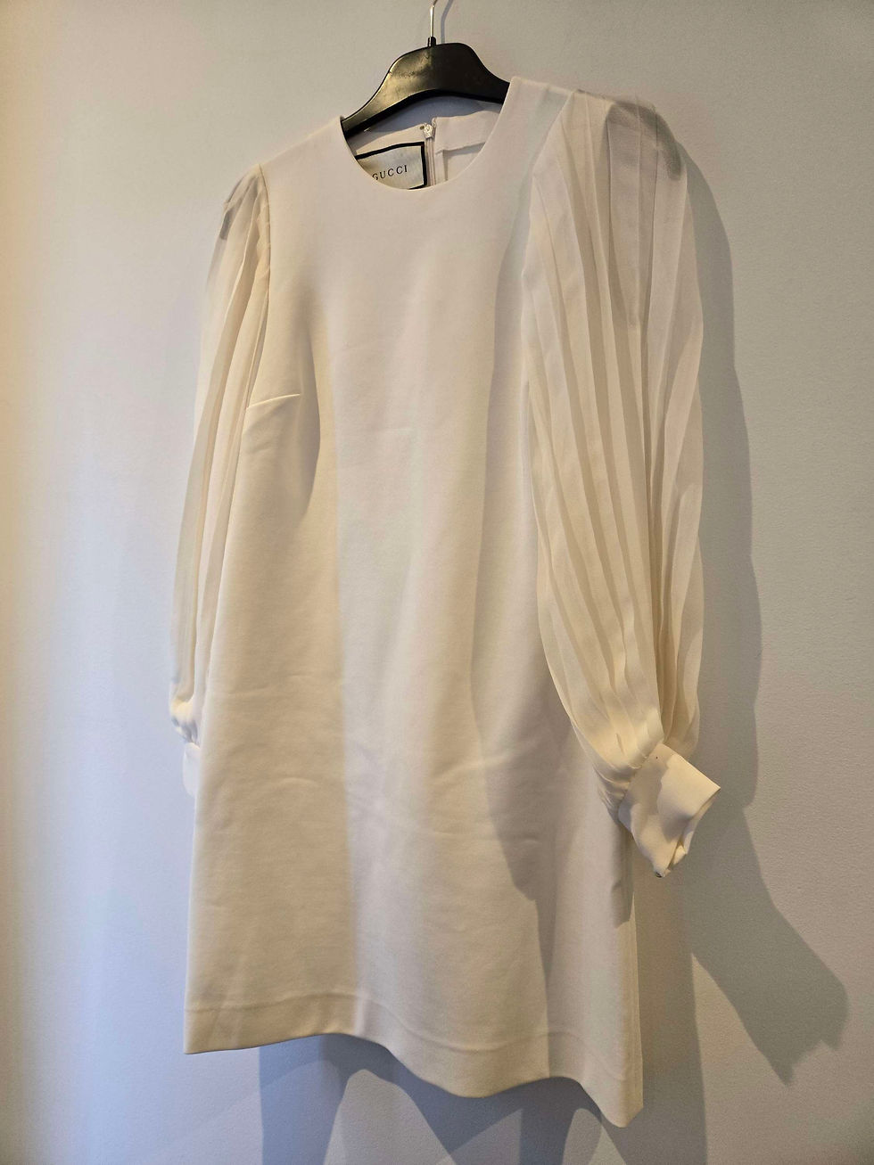 Thumbnail: Gucci Pleated Sleeve Pearl Button Dress Size XS