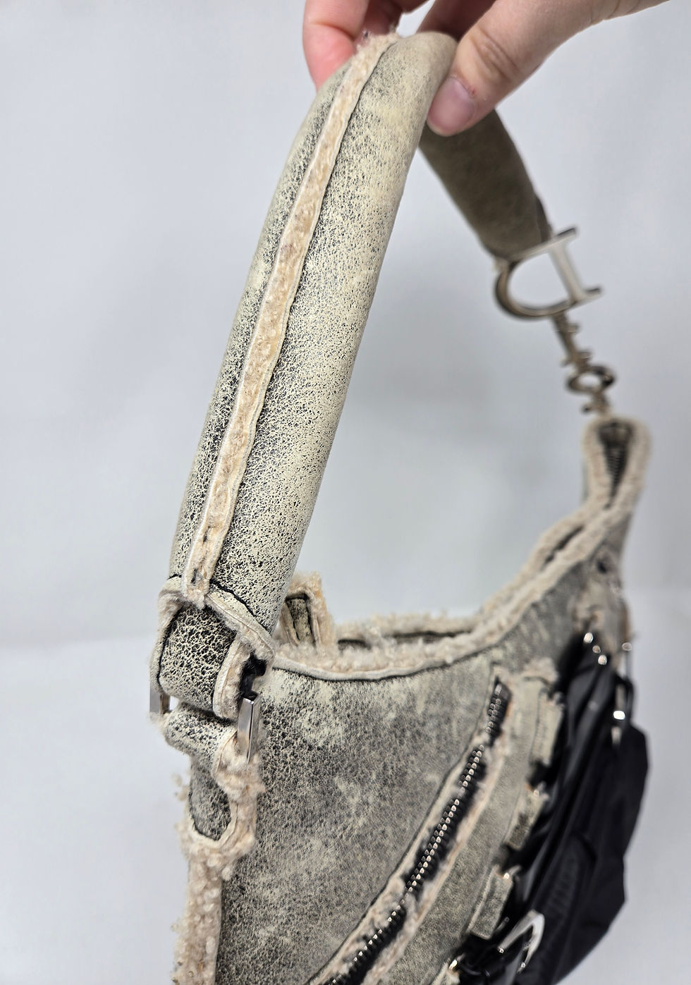 Thumbnail: Christian Dior Shearling Ballet Corset Bag John Galliano