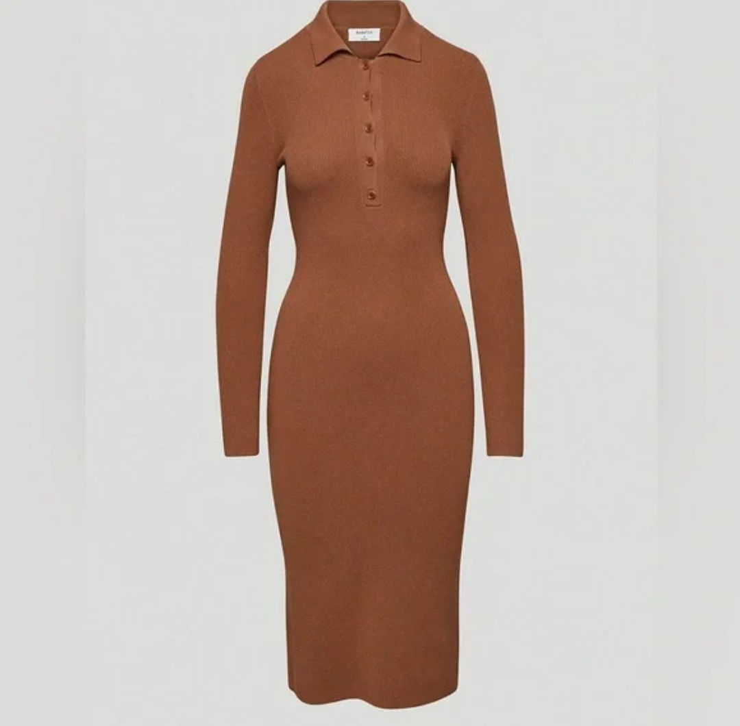 Babaton Wolfgang Midi Ribbed Dress Size Small