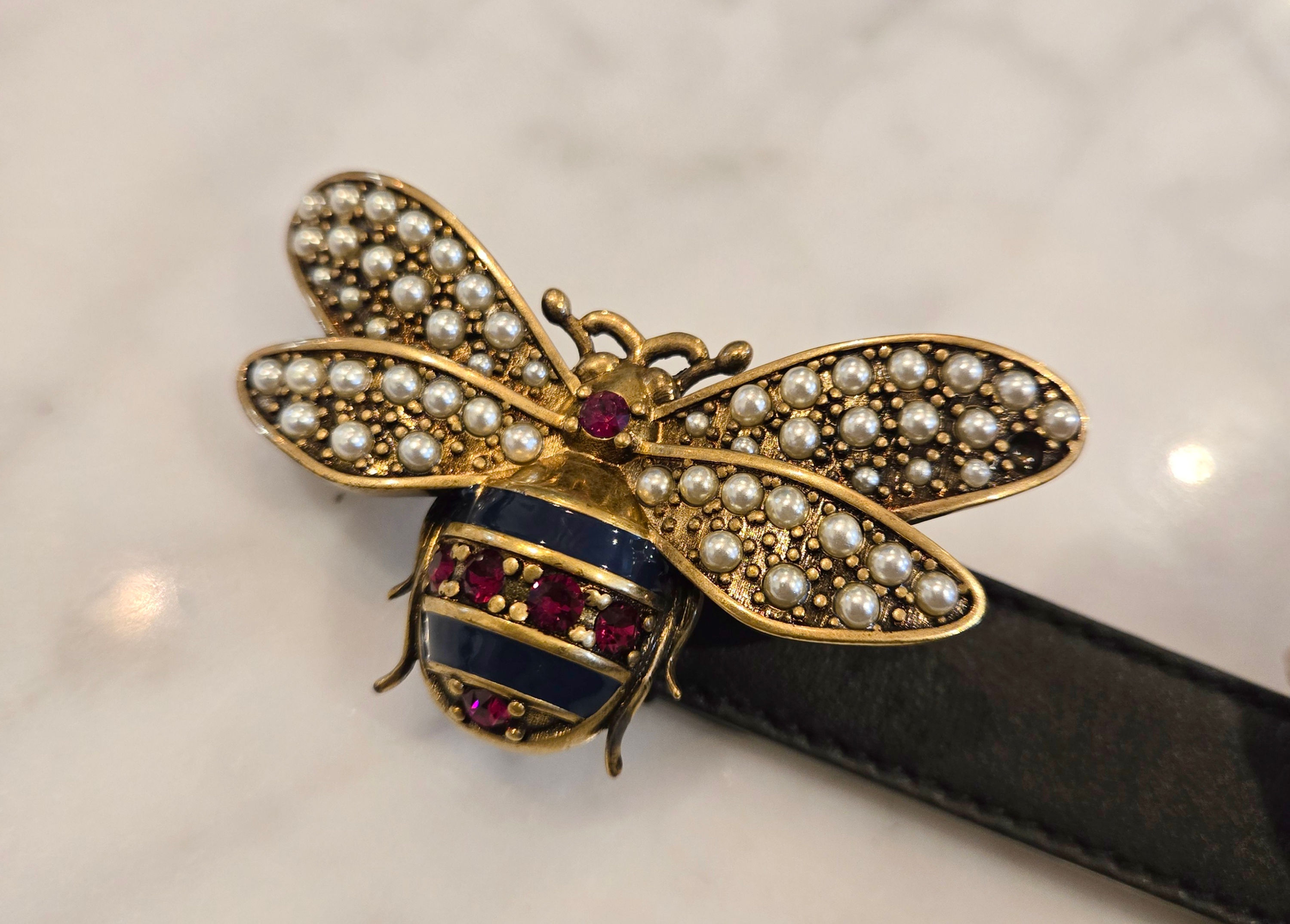 Gucci Queen Margaret Bee Belt 