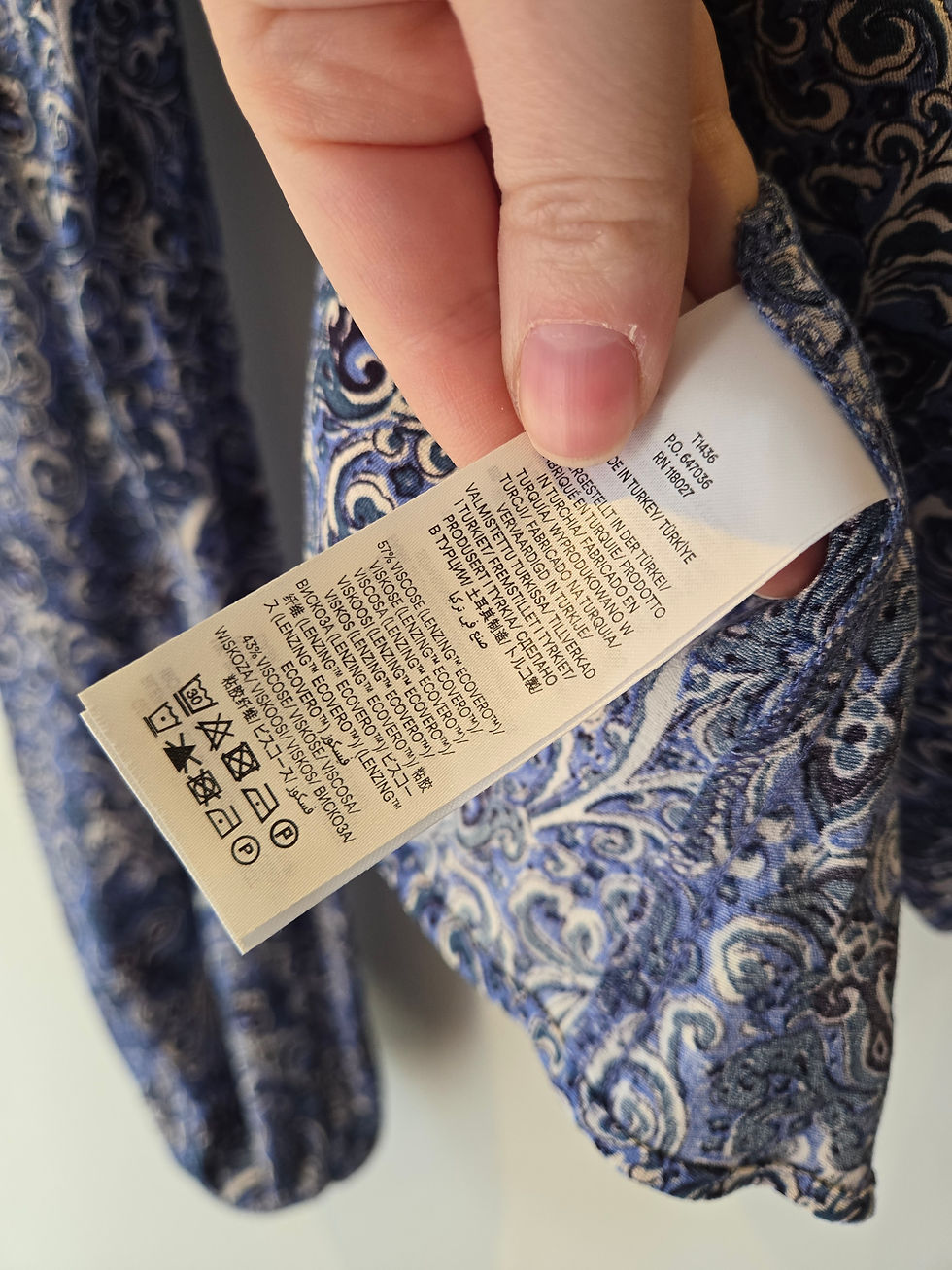 Thumbnail: Boden Empire Waist Print Top Size 8