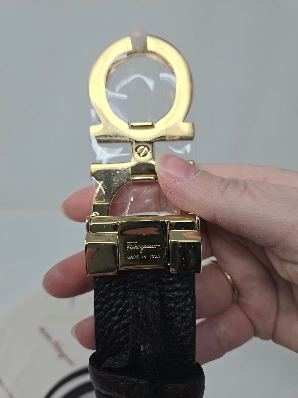 Thumbnail: Salvatore Ferragamo Reversible Black/Brown Belt Size 95