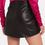 Thumbnail: Michelle Mason Leather Asymmetrical Mini Slirt 0
