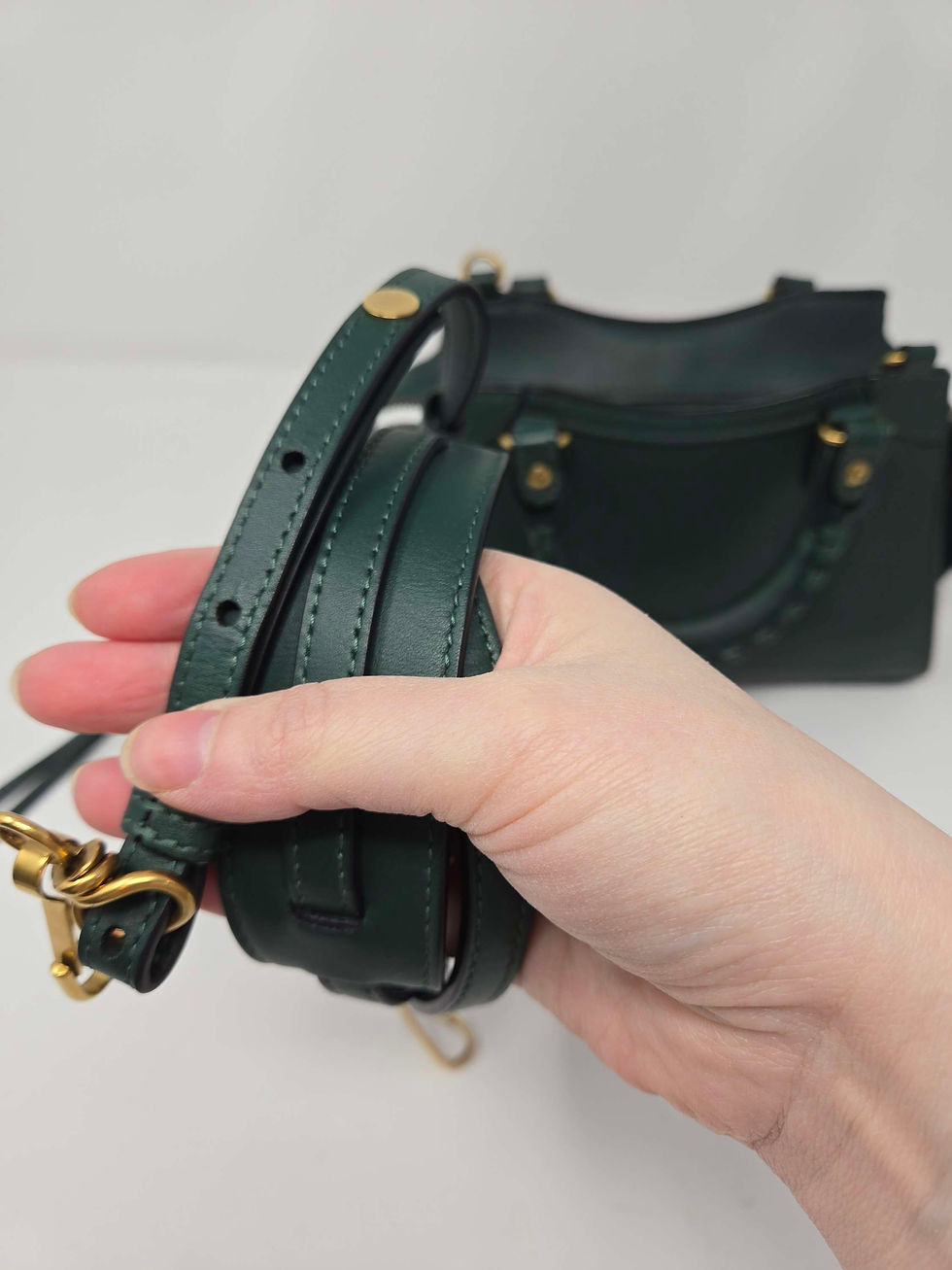 Thumbnail: Balenciaga Neo Classic Leather Forest Green Mini