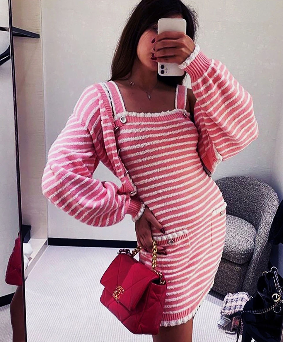 Thumbnail: Chanel Pink Mini Dress Size 34