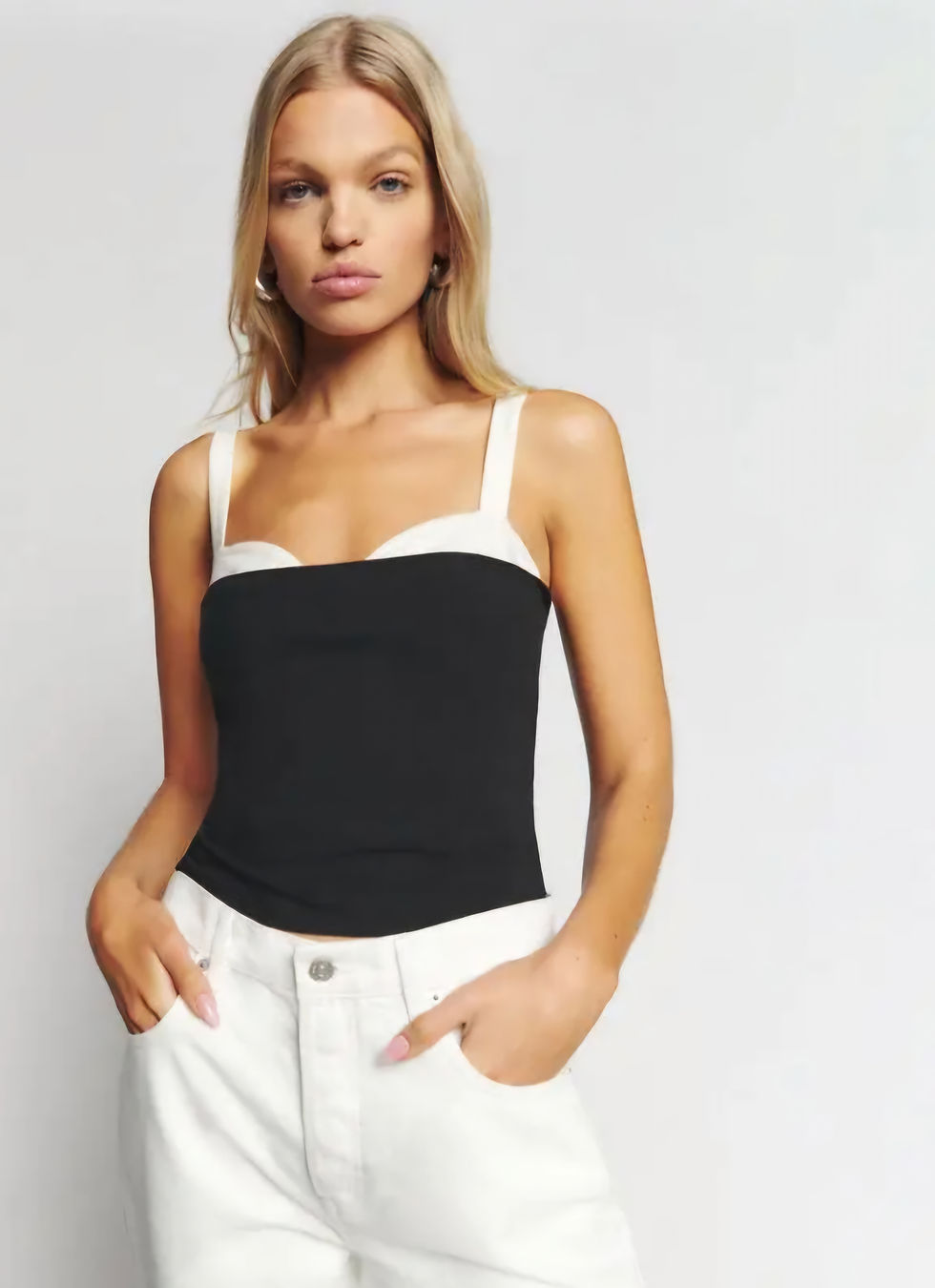 Thumbnail: Reformation Harlan Knit Top Size Small