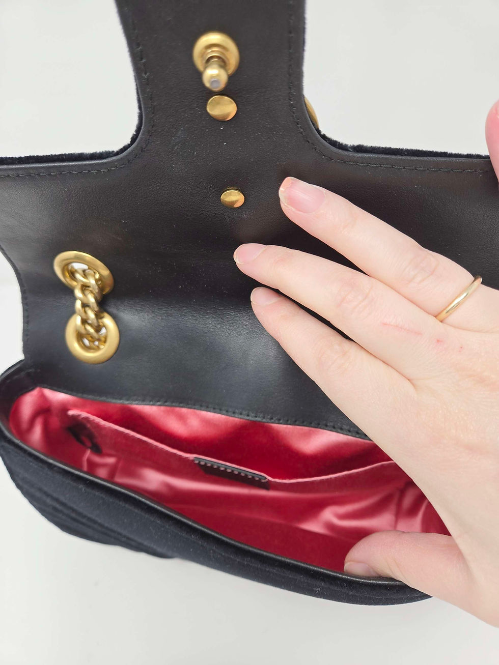 Thumbnail: Gucci Double G Marmont Velvet Mini Bag 