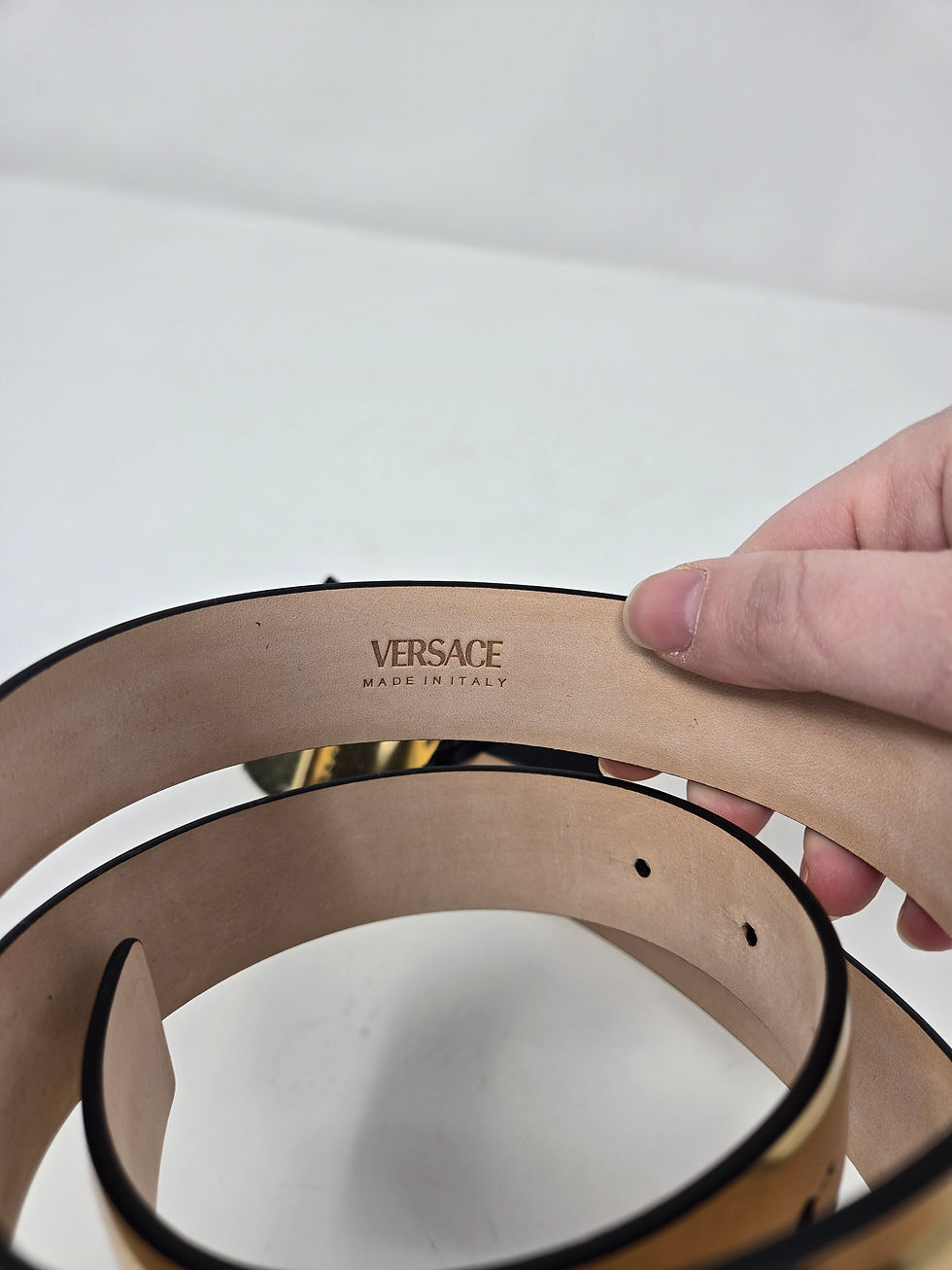 Thumbnail: Versace Medusa Gold Patent Belt Size 95