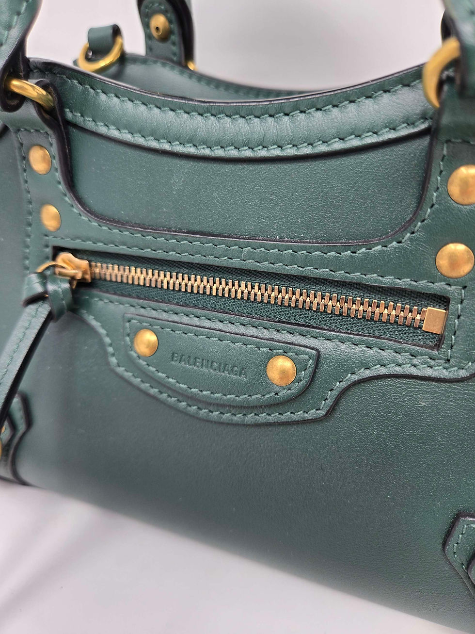 Thumbnail: Balenciaga Neo Classic Leather Forest Green Mini