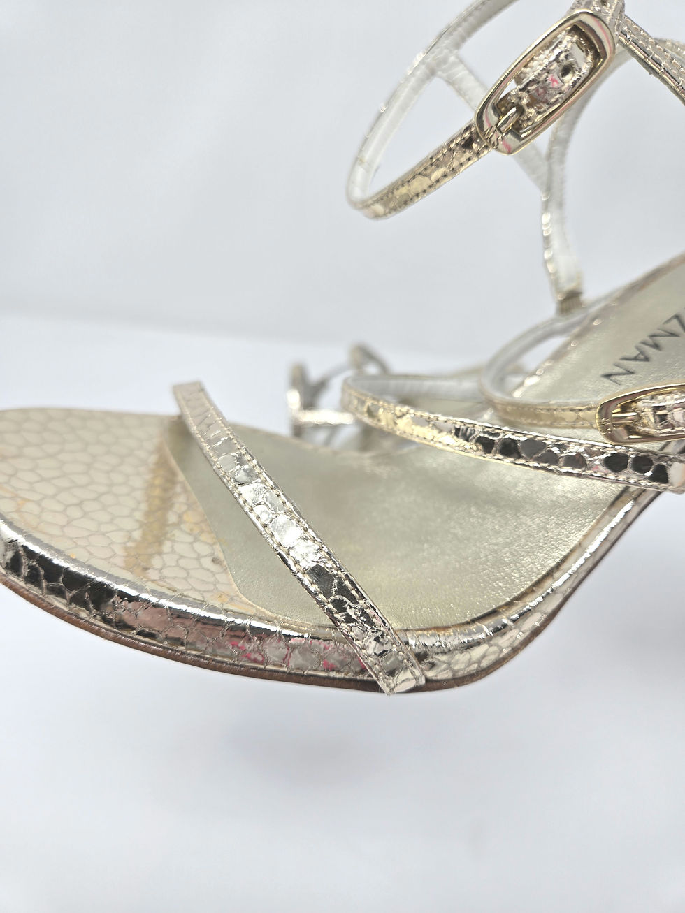 Thumbnail: Stuart Weitzman Gold Metallic Sandal Size 7