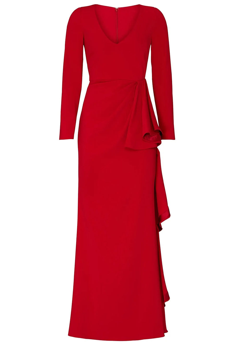 Thumbnail: Badgley Mischka Red Ruffle Dress Size 6