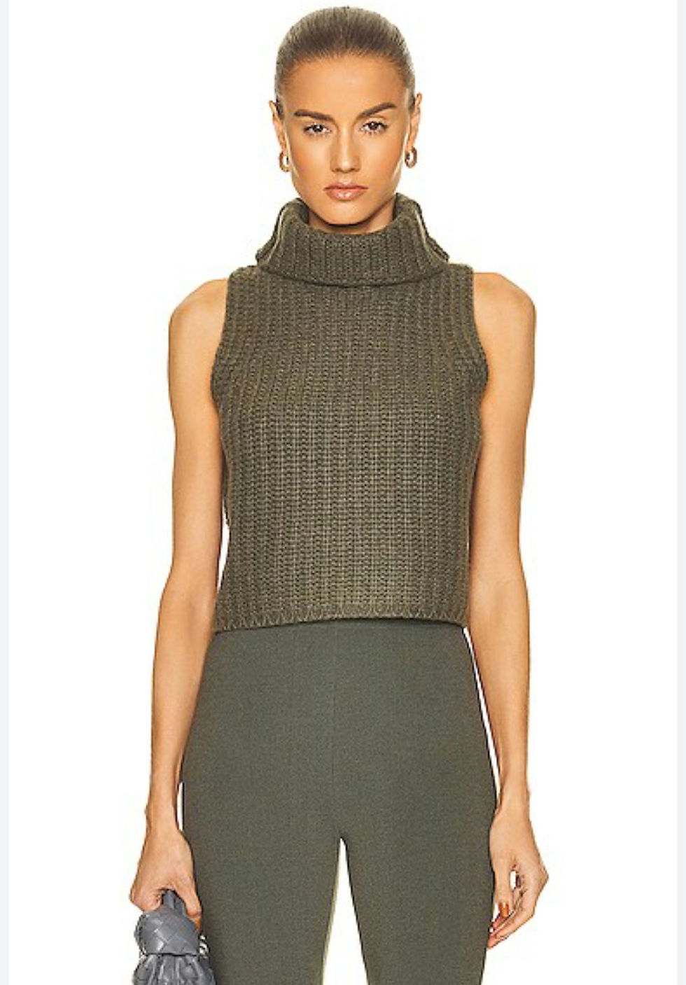 Thumbnail: Sablyn Sage Crop Turtleneck Cashmere Size XS