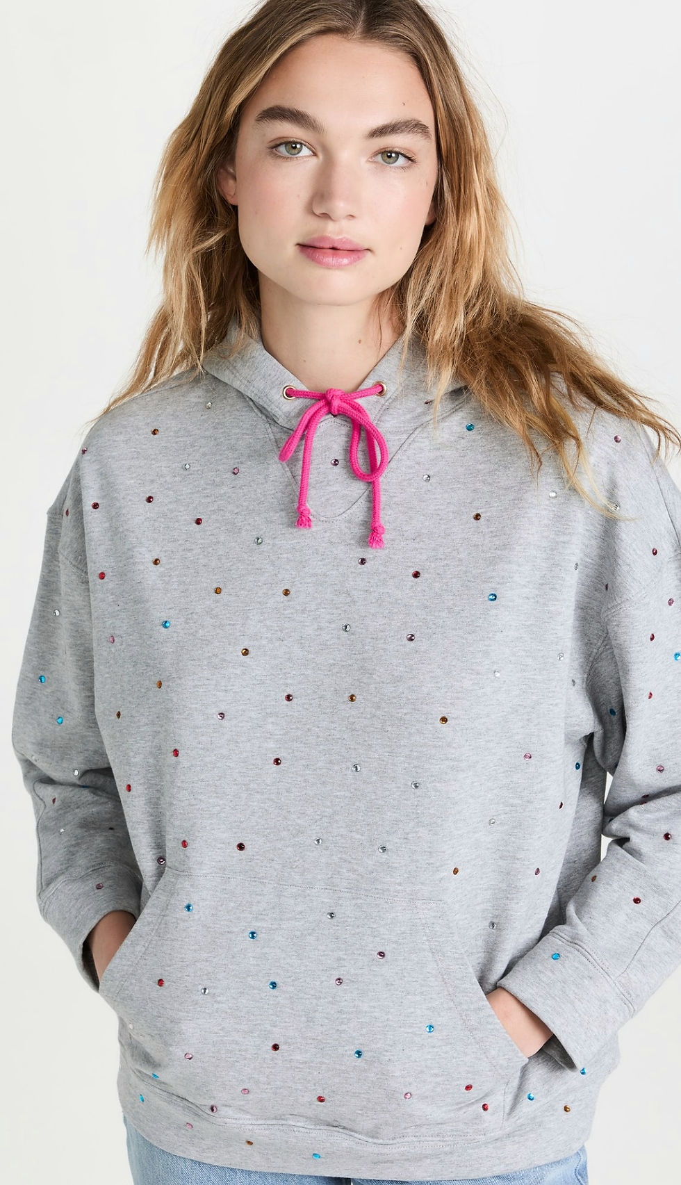 Terez Classic Cotton Hoodie with Gemstones Size Small