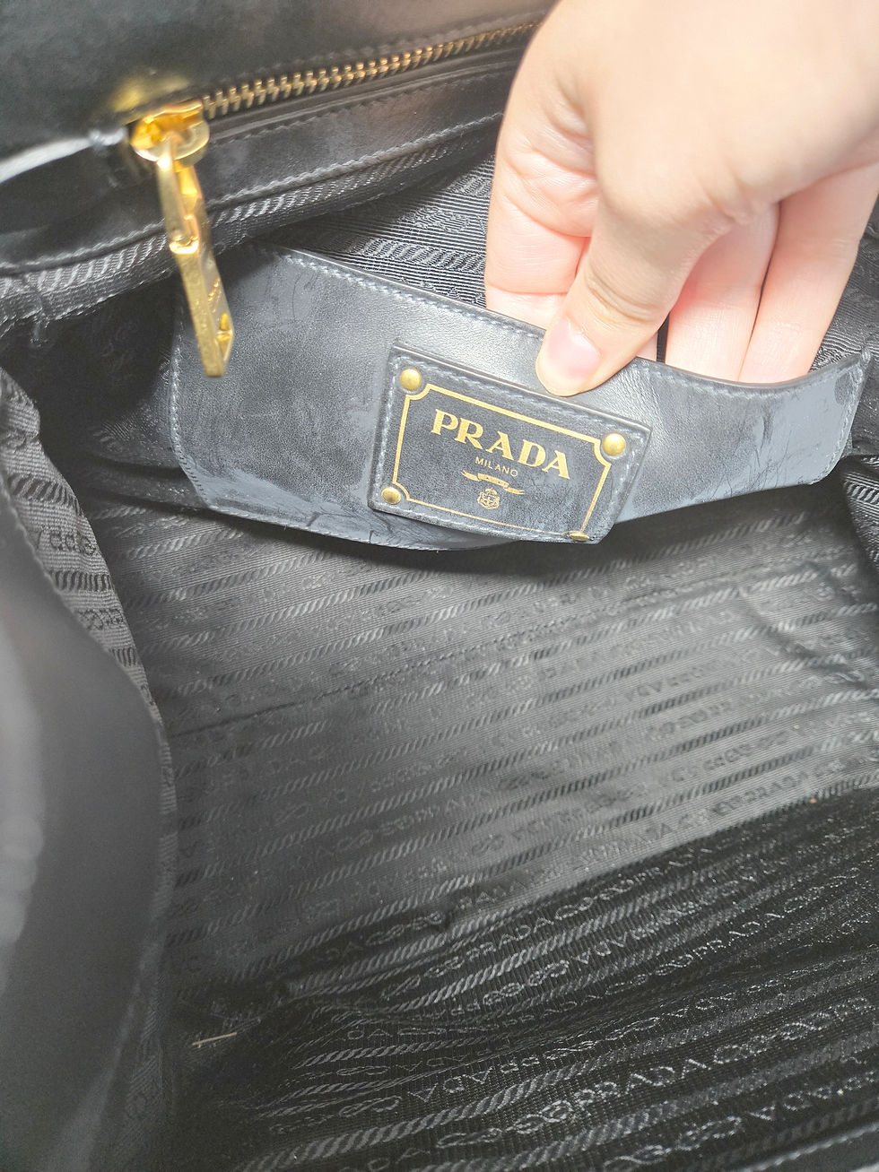 Thumbnail: Prada Soft Calf Shopping Tote with Strap
