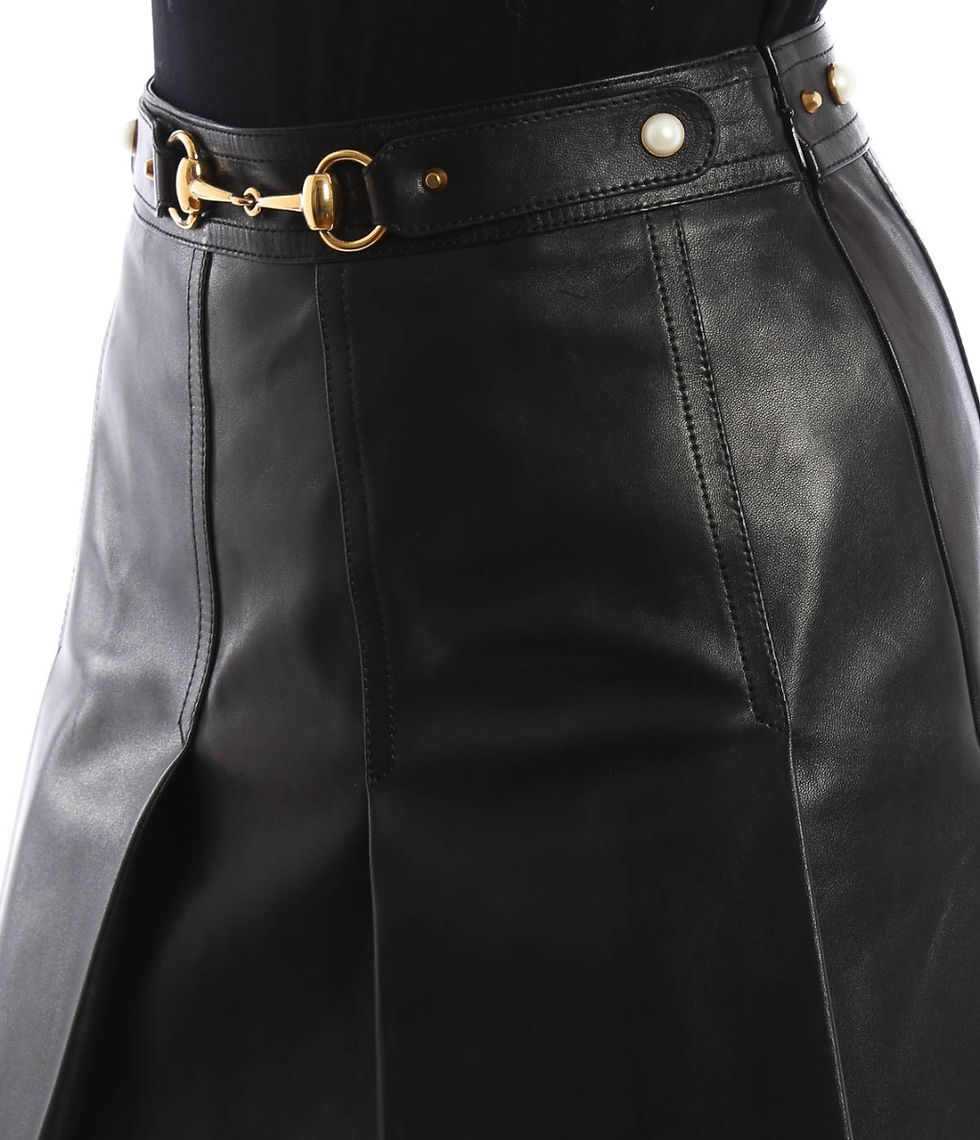 Thumbnail: Gucci Leather Skirt 36