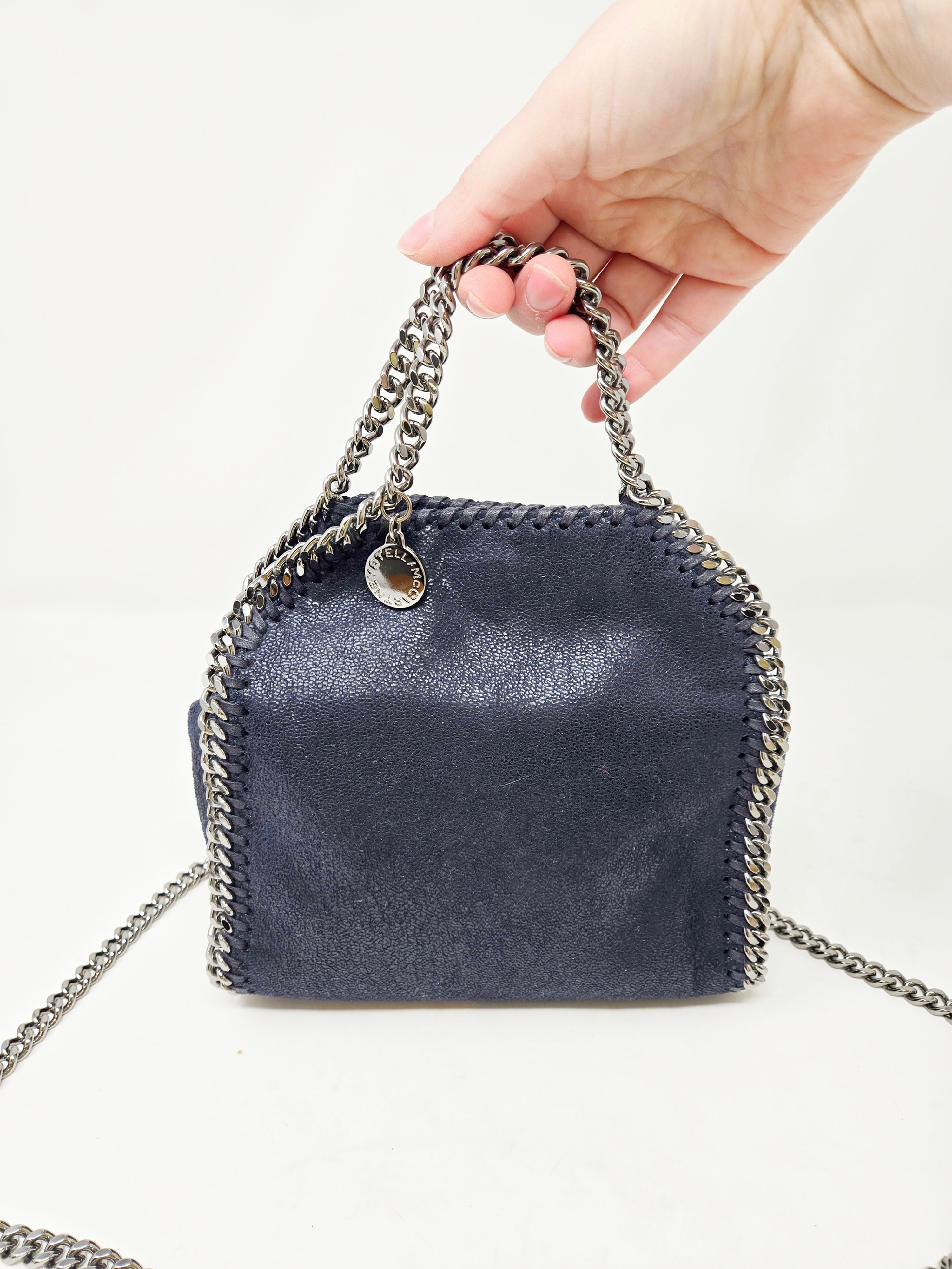 Stella McCartney Navy Tiny Bella Bag