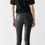 Thumbnail: AG Black Coated Leatherette High Rise Cropped Skinny 25