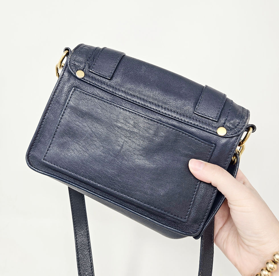 Thumbnail: Proenza Schouler PS1 Navy GHW Pouch Messenger Bag