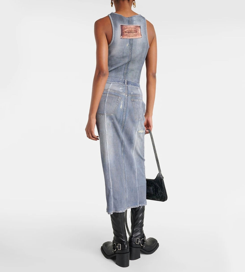 Thumbnail: Acne Studios Printed "Denim" Midi Skirt XS