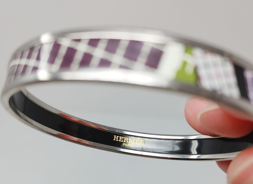 Thumbnail: Hermes Enamel Bracelet Geometric